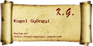 Kugel Gyöngyi névjegykártya